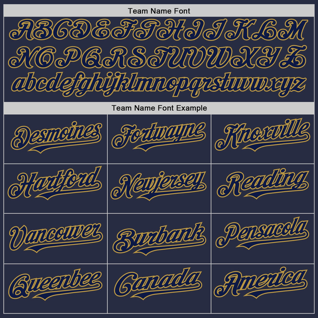 Custom Navy Old Gold Mesh Authentic Throwback Baseball Jersey