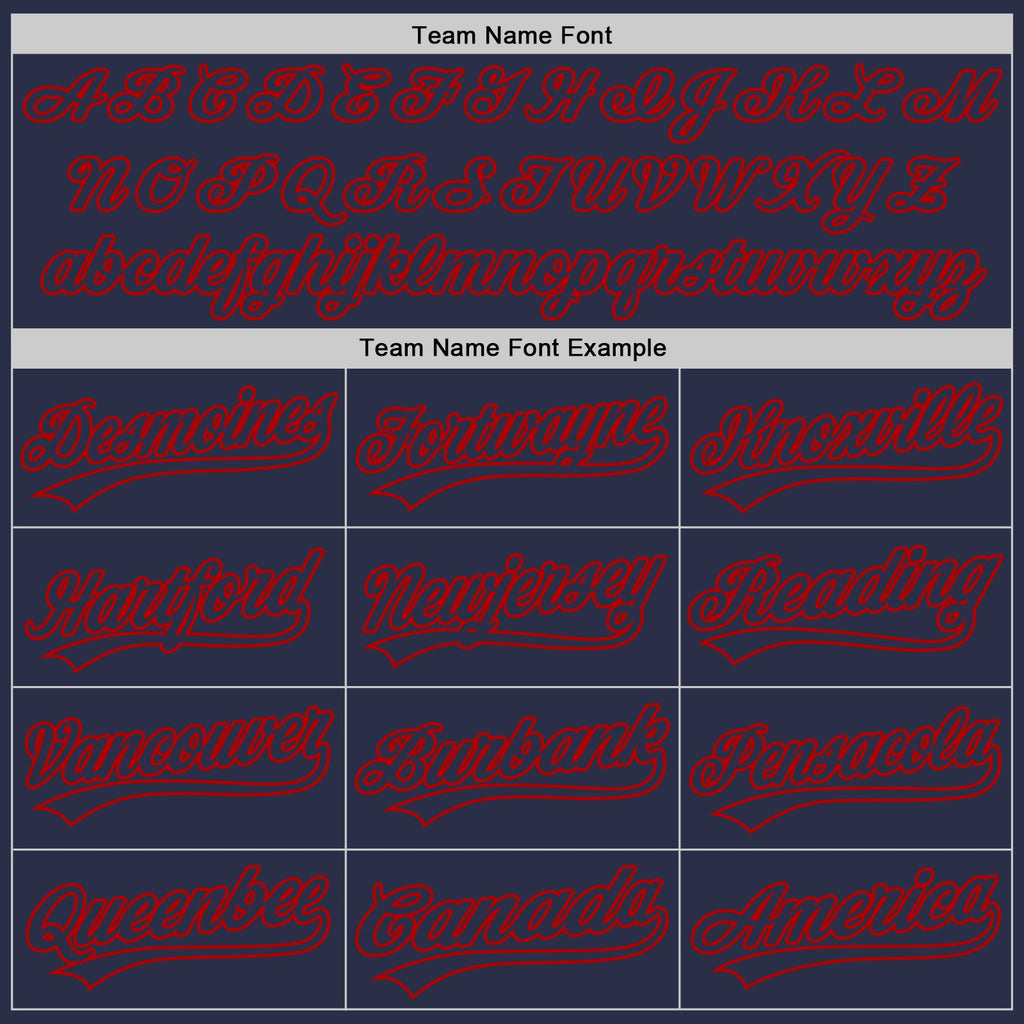 Custom Navy Red Authentic Throwback Baseball Jersey