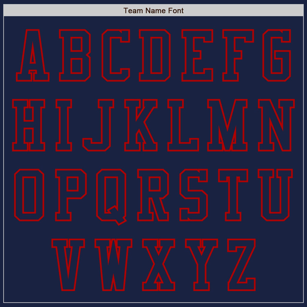 Custom Navy Red Authentic Baseball Jersey
