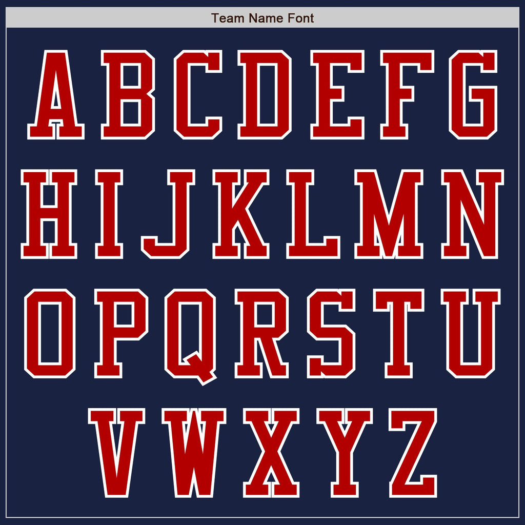 Custom Navy Red-White Authentic Baseball Jersey