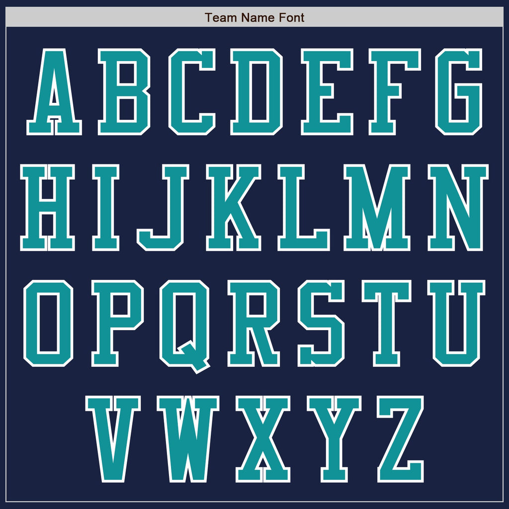 Custom Navy Teal-White Authentic Baseball Jersey