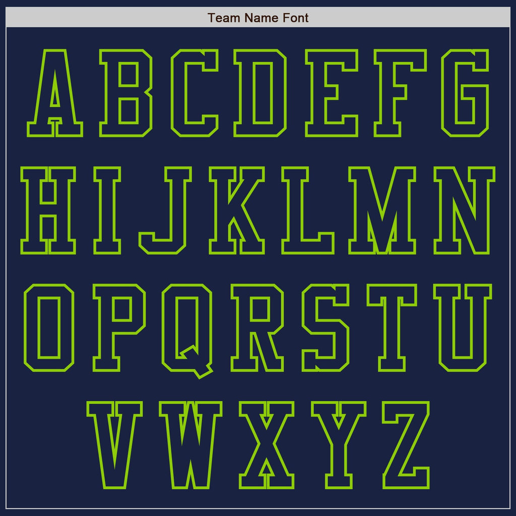 Custom Navy Neon Green Authentic Baseball Jersey