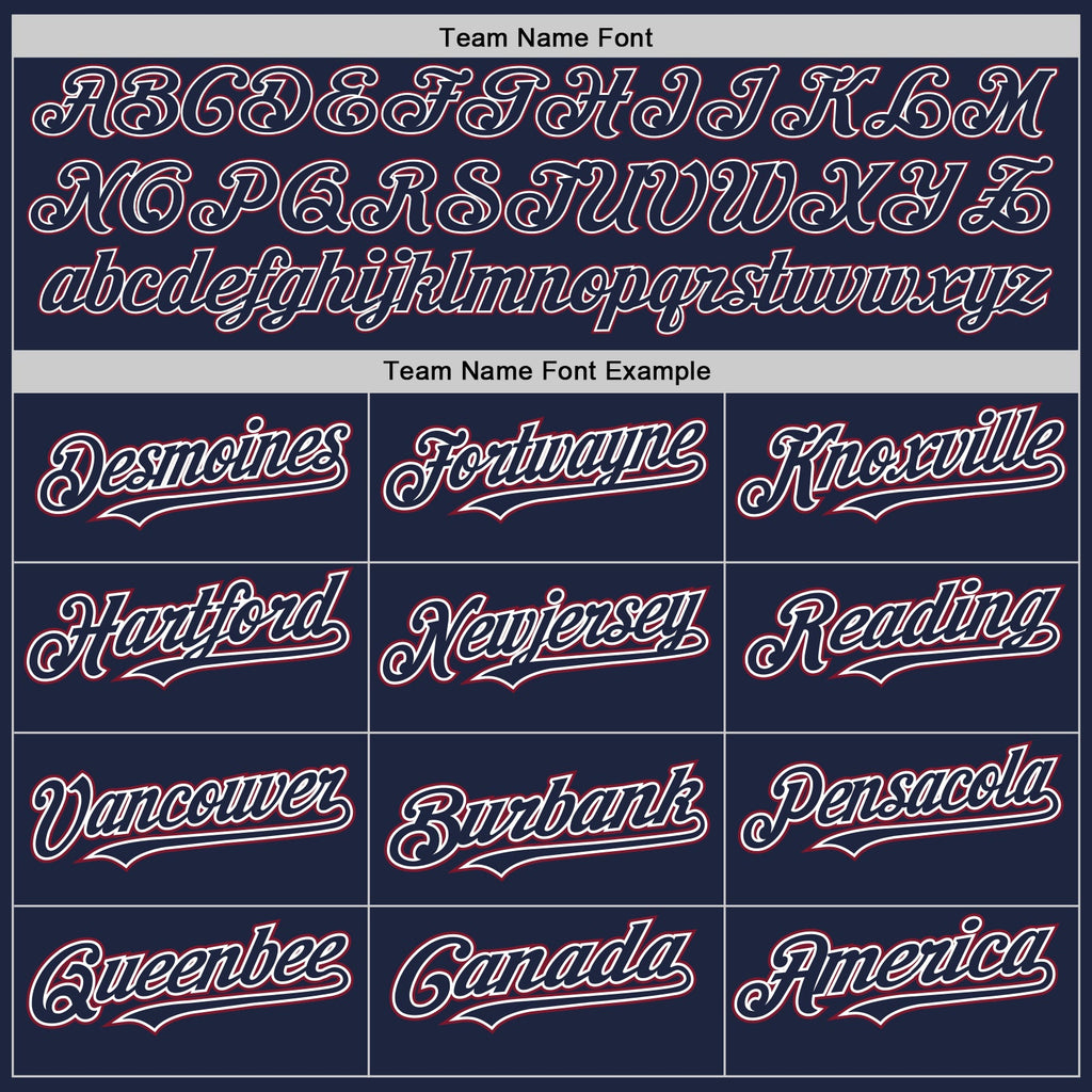 Custom Navy White-Crimson Authentic Baseball Jersey