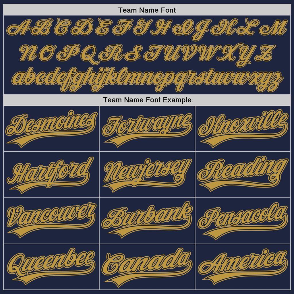 Custom Navy Old Gold Authentic Baseball Jersey