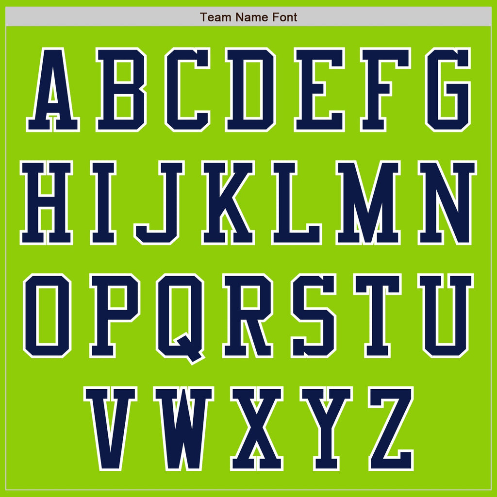 Custom Neon Green Navy-White Authentic Baseball Jersey