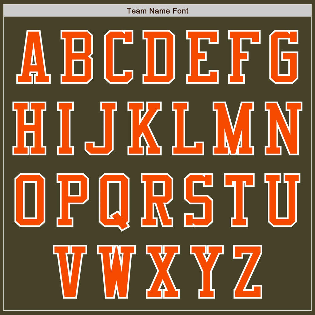 Custom Olive Orange-White Authentic Salute To Service Baseball Jersey
