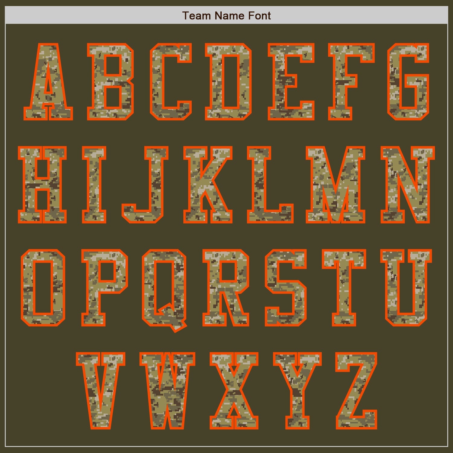 Custom Olive Camo-Orange Authentic Salute To Service Baseball Jersey