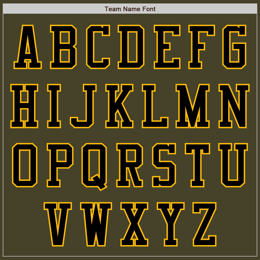 Custom Olive Gold-Black Authentic Salute To Service Baseball Jersey
