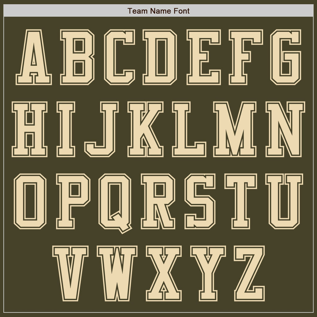 Custom Olive Cream Authentic Salute To Service Baseball Jersey