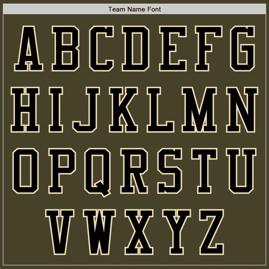 Custom Olive Black-Cream Authentic Salute To Service Baseball Jersey