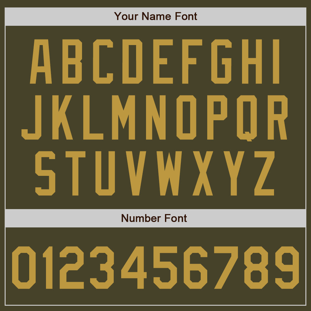 Custom Olive Old Gold Authentic Salute To Service Baseball Jersey