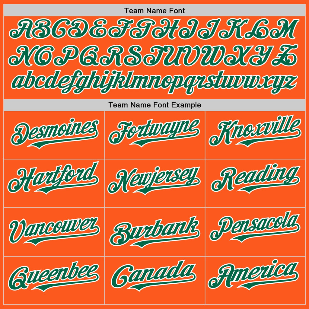 Custom Orange Kelly Green-White Mesh Authentic Throwback Baseball Jersey