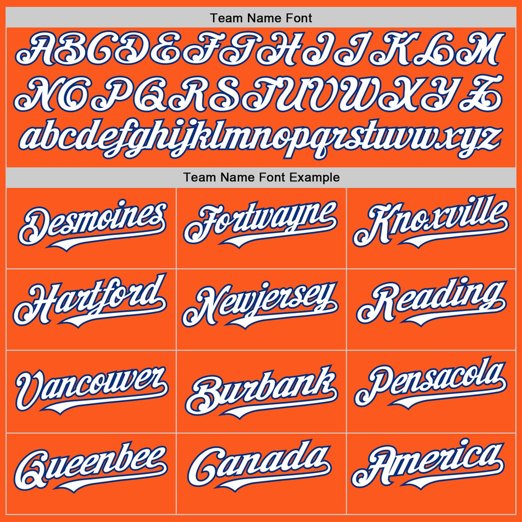 Custom Orange White-Royal Mesh Authentic Throwback Baseball Jersey