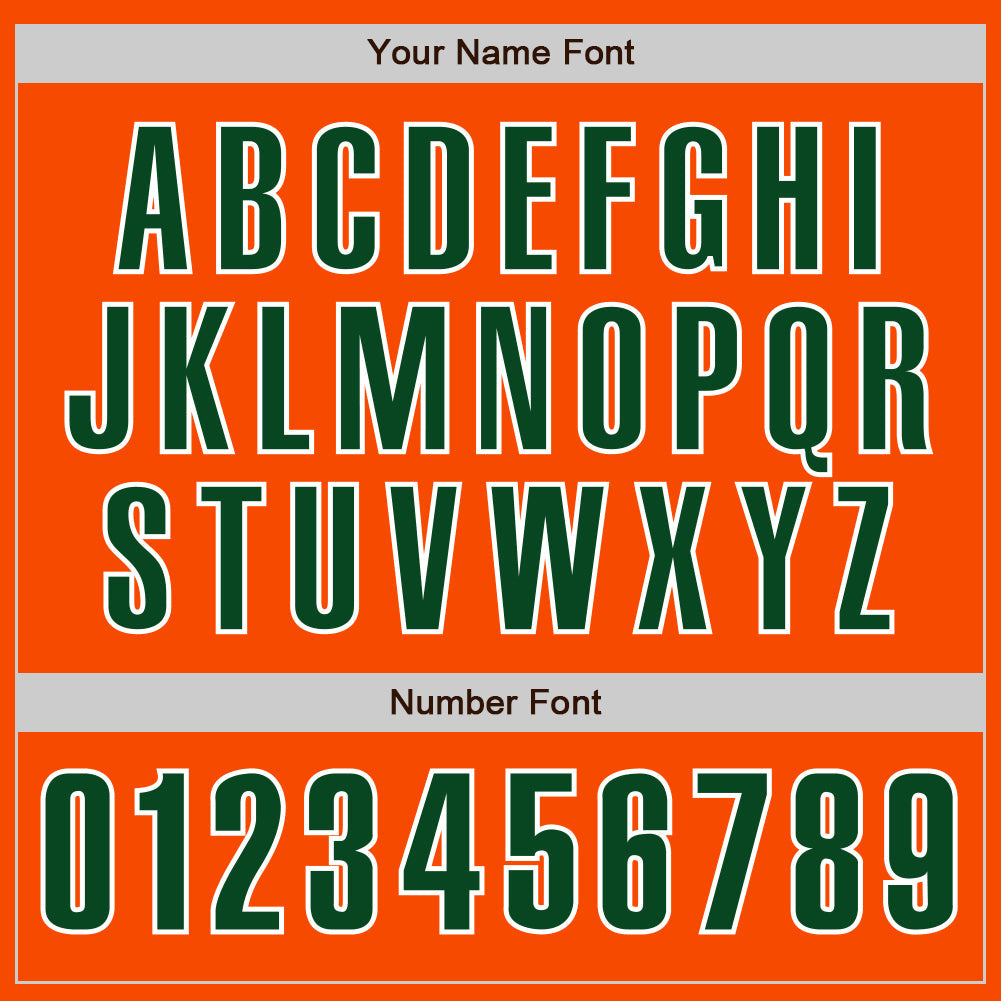 Custom Orange Green-White Authentic Baseball Jersey