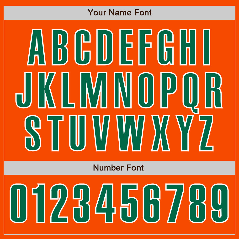 Custom Orange Kelly Green-White Authentic Baseball Jersey
