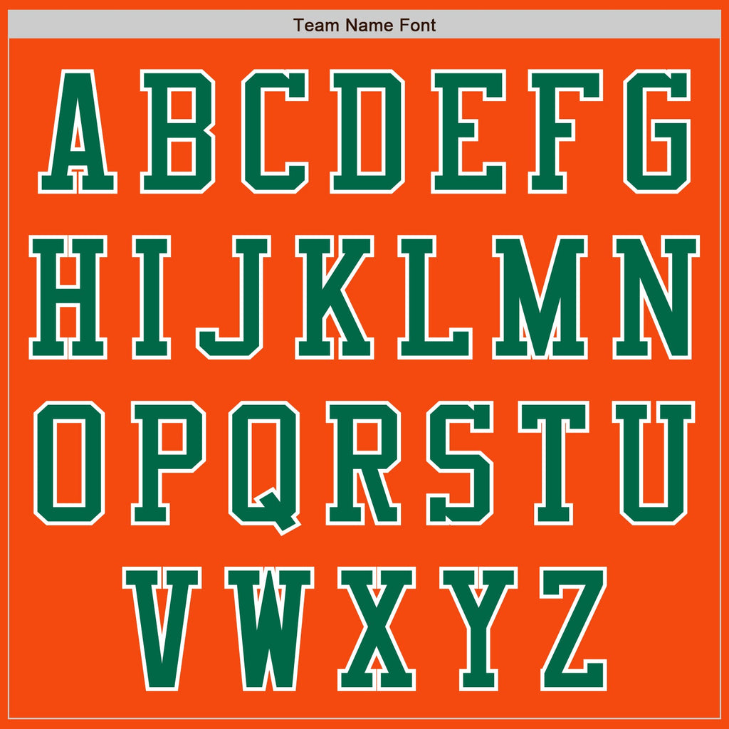 Custom Orange Kelly Green-White Authentic Baseball Jersey