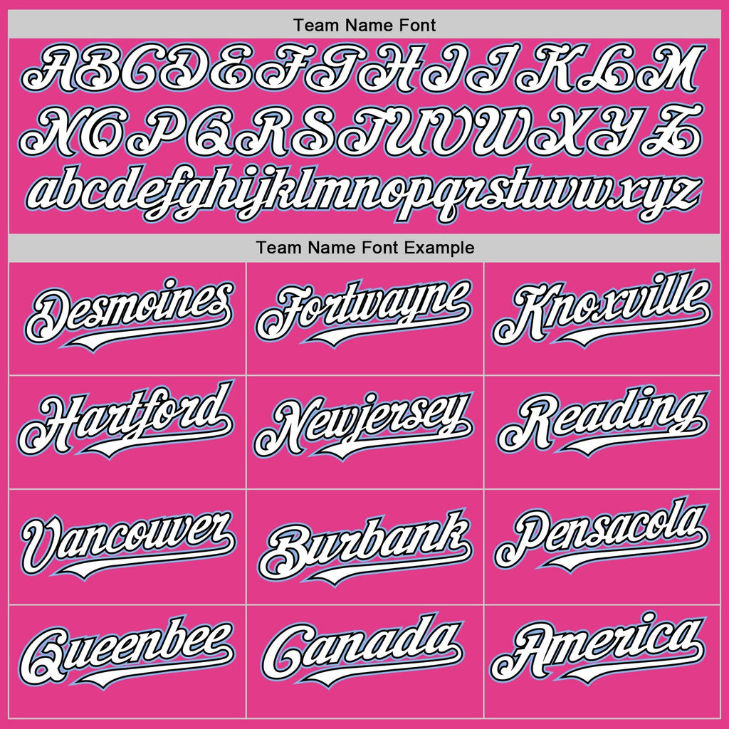 Custom Pink Black-Light Blue Mesh Authentic Throwback Baseball Jersey