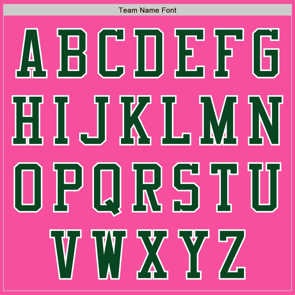 Custom Pink Green-White Authentic Baseball Jersey