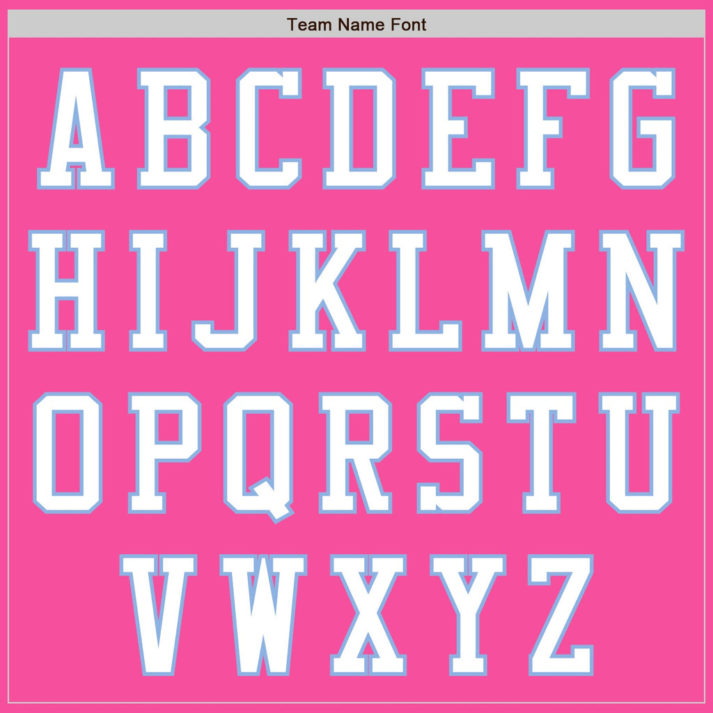 Custom Pink White-Light Blue Authentic Baseball Jersey