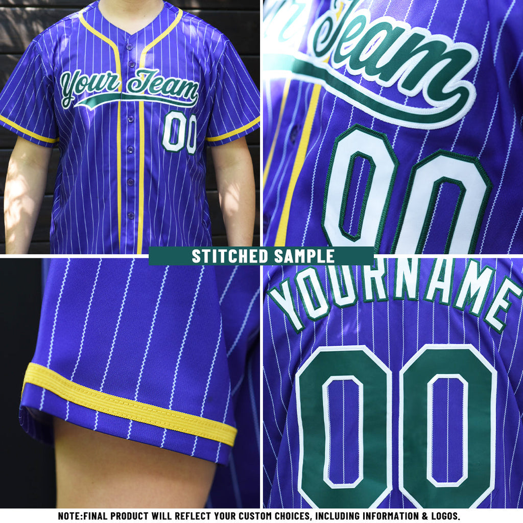 Custom Cream Navy Pinstripe Royal Navy-White Authentic Baseball Jersey
