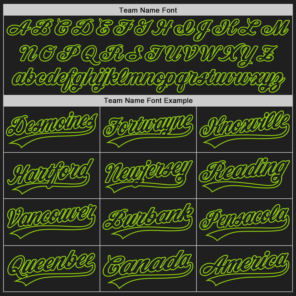 Custom Black Neon Green Pinstripe Neon Green Authentic Baseball Jersey