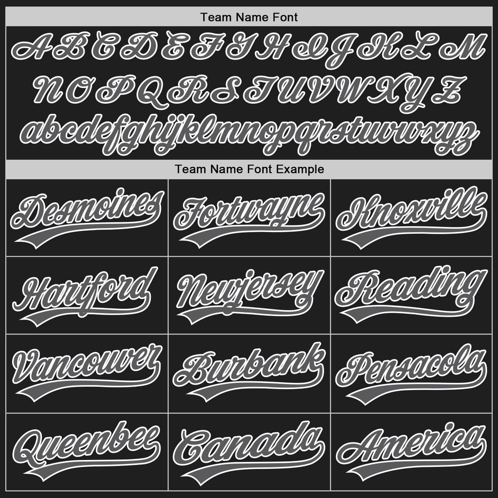 Custom Black White Pinstripe Steel Gray-White Authentic Baseball Jersey