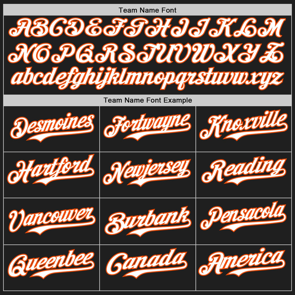 Custom Black White-Orange Gradient Classic Vertical Stripe Authentic Baseball Jersey