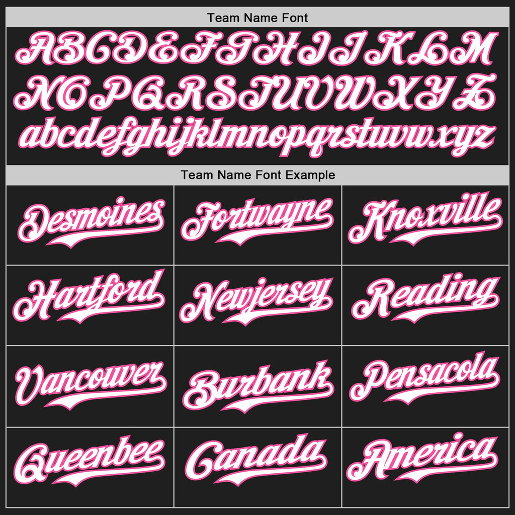 Custom Black White-Pink Gradient Classic Vertical Stripe Authentic Baseball Jersey