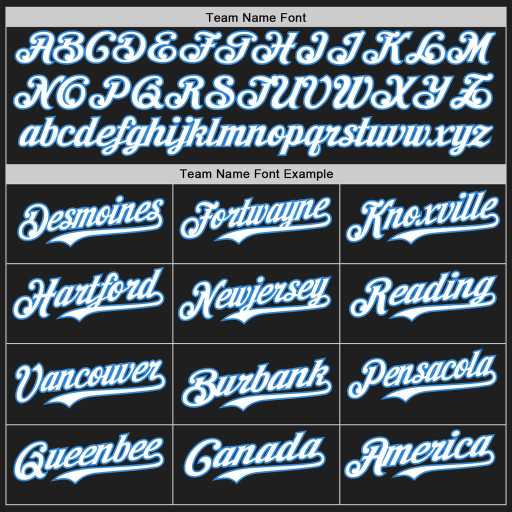 Custom Black White-Electric Blue Gradient Classic Vertical Stripe Authentic Baseball Jersey
