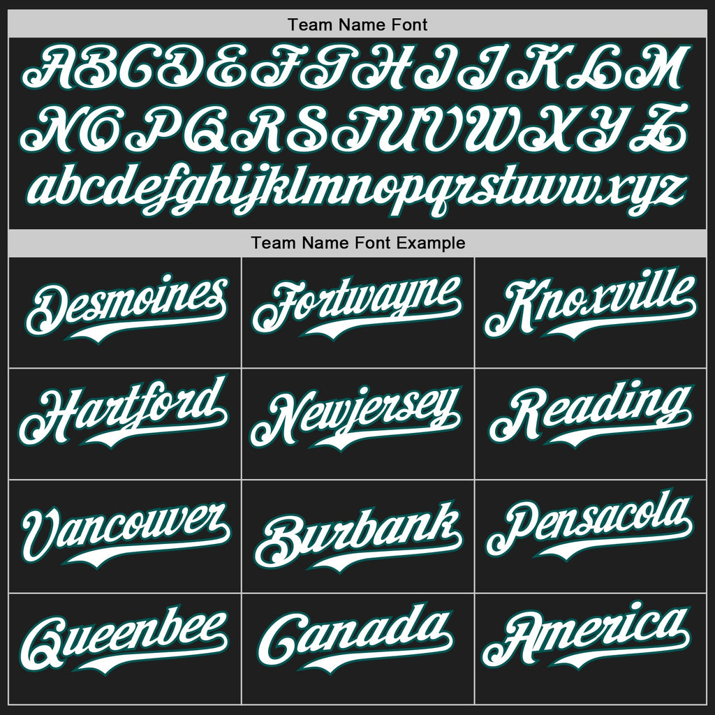 Custom Black White-Midnight Green Gradient Classic Vertical Stripe Authentic Baseball Jersey