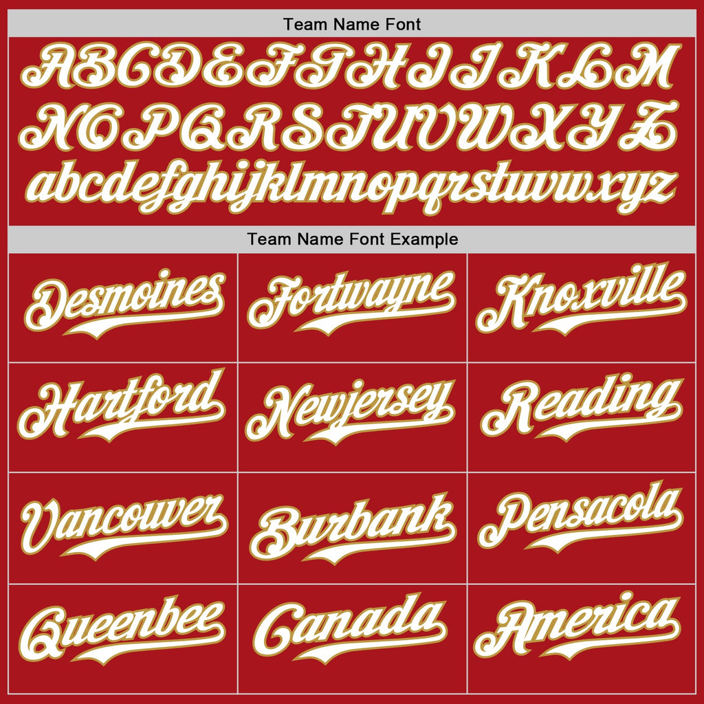 Custom Red White-Old Gold Gradient Classic Vertical Stripe Authentic Baseball Jersey
