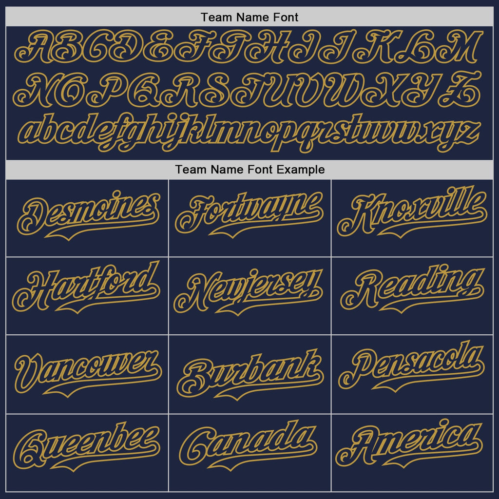 Custom Navy-Old Gold Gradient Classic Vertical Stripe Authentic Baseball Jersey