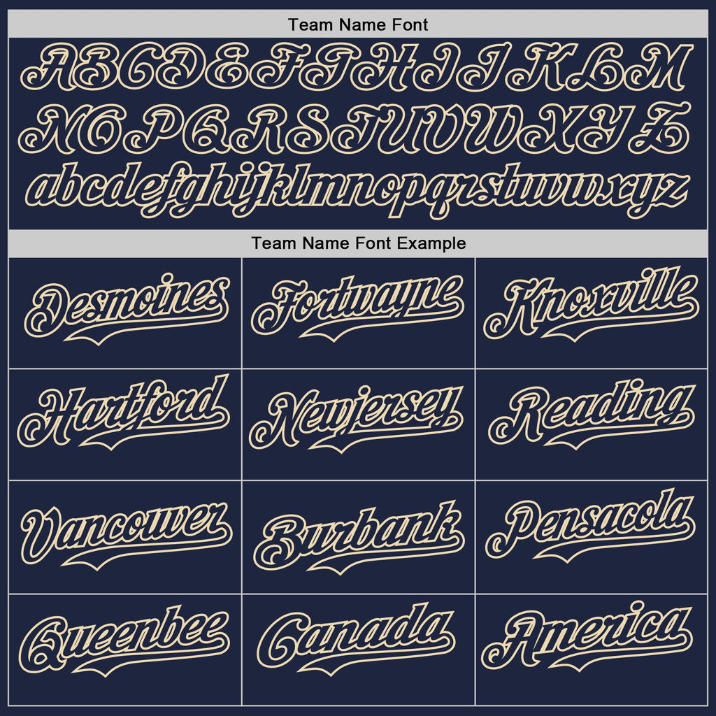 Custom Navy Cream-Cream Gradient Classic Vertical Stripe Authentic Baseball Jersey