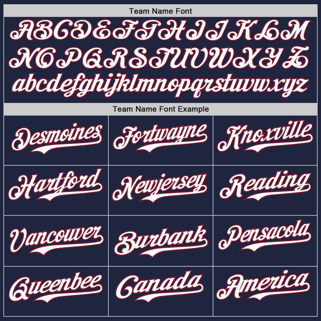 Custom Navy White-Crimson Gradient Classic Vertical Stripe Authentic Baseball Jersey