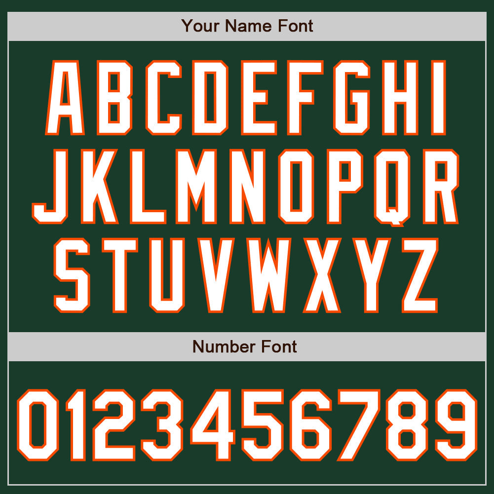 Custom Green White-Orange Gradient Classic Vertical Stripe Authentic Baseball Jersey