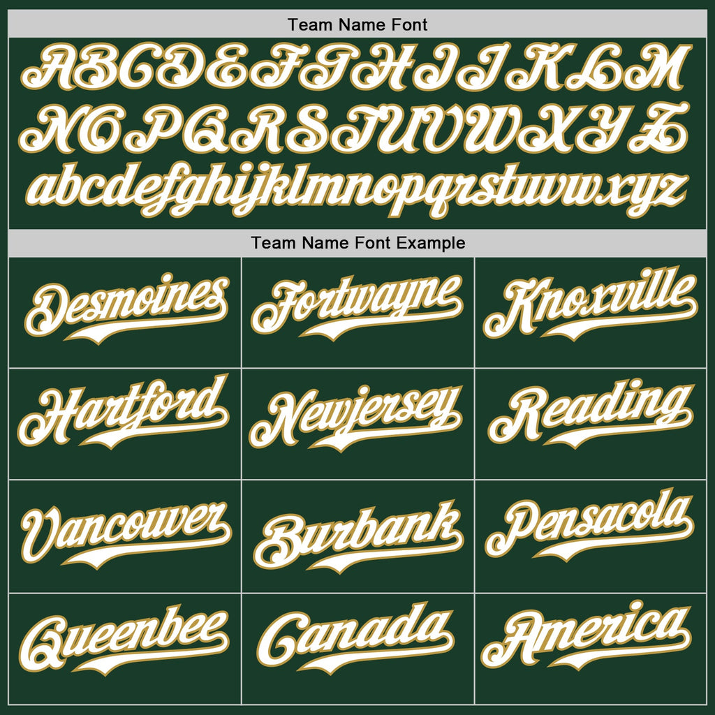 Custom Green White-Old Gold Gradient Classic Vertical Stripe Authentic Baseball Jersey
