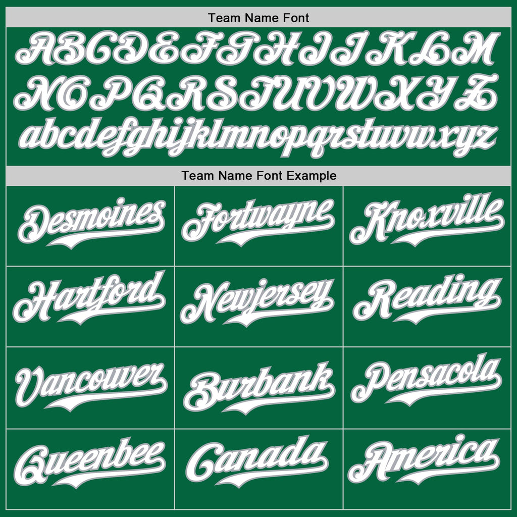 Custom Kelly Green White-Gray Gradient Classic Vertical Stripe Authentic Baseball Jersey