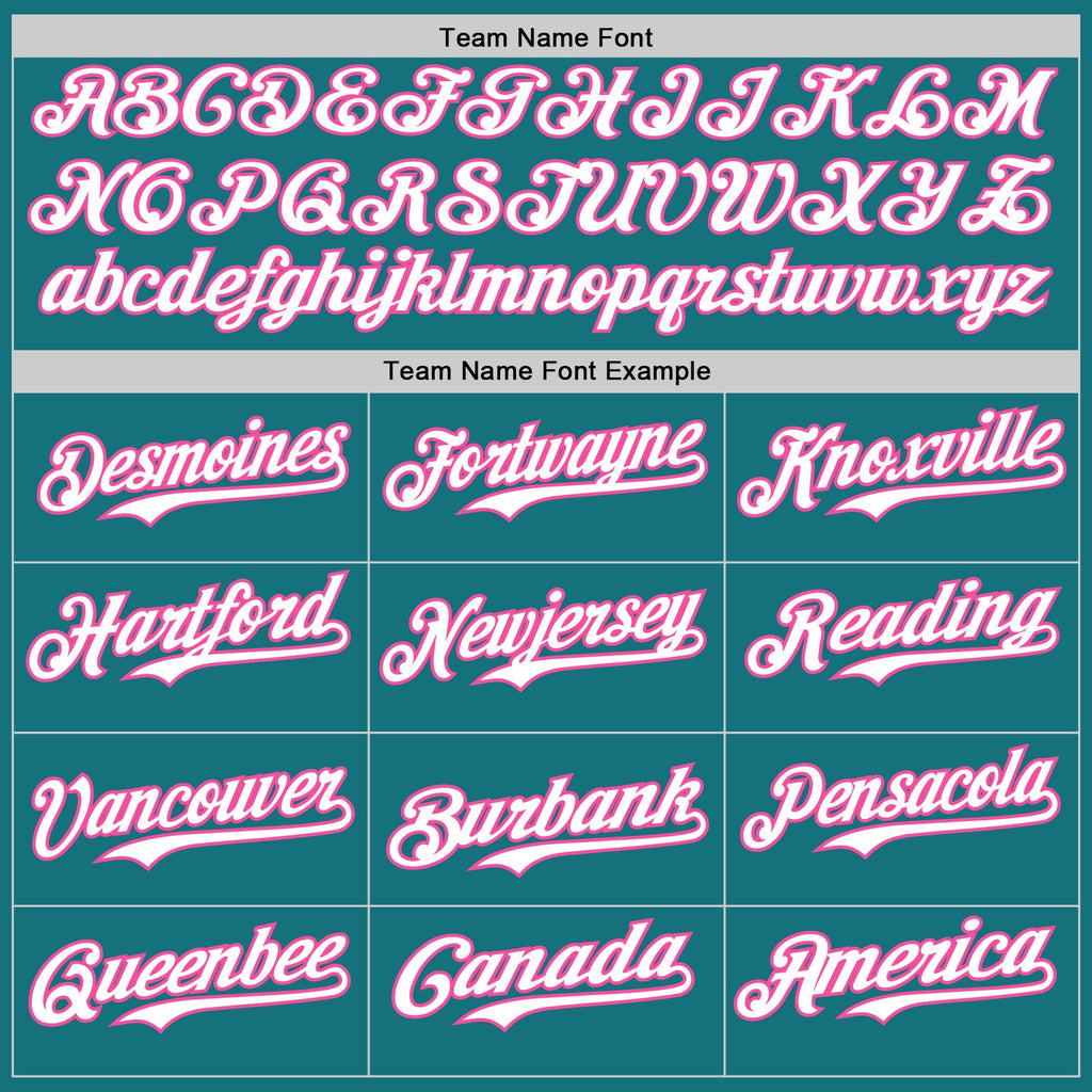 Custom Teal White-Pink Gradient Classic Vertical Stripe Authentic Baseball Jersey