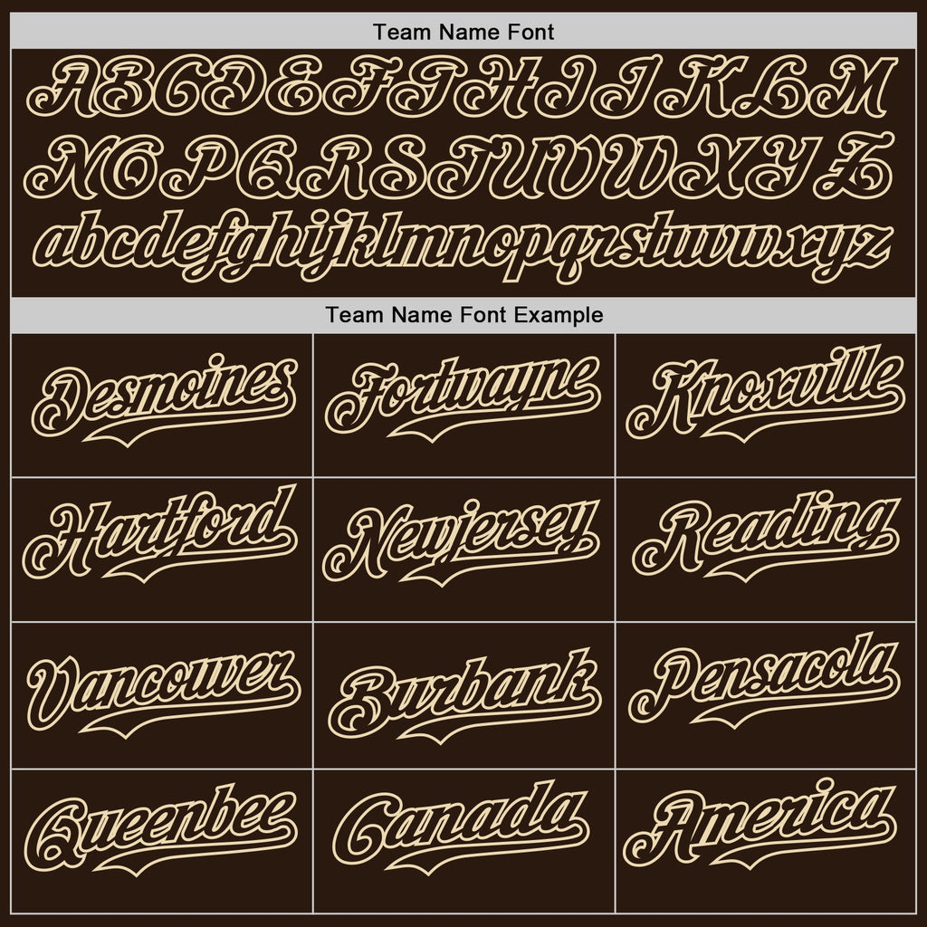 Custom Brown Cream-Cream Gradient Classic Vertical Stripe Authentic Baseball Jersey