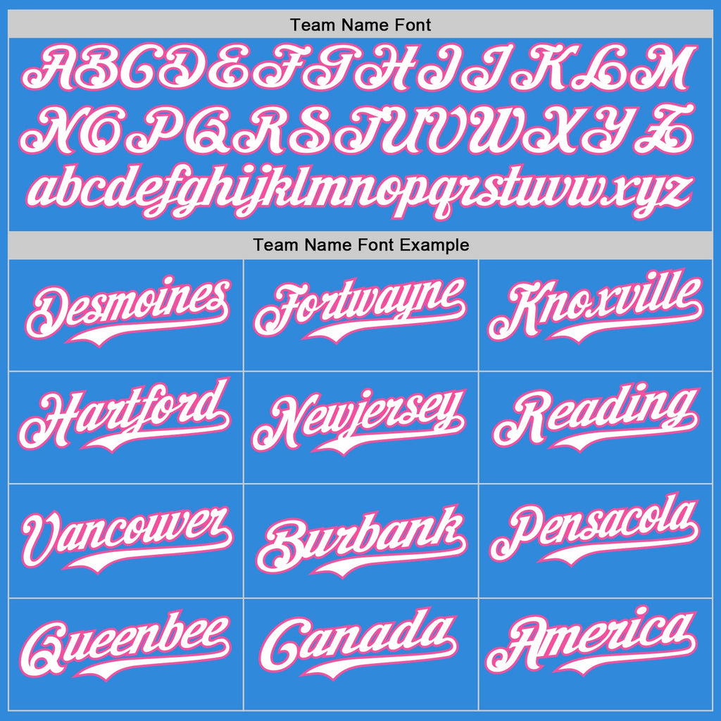 Custom Electric Blue White-Pink Gradient Classic Vertical Stripe Authentic Baseball Jersey