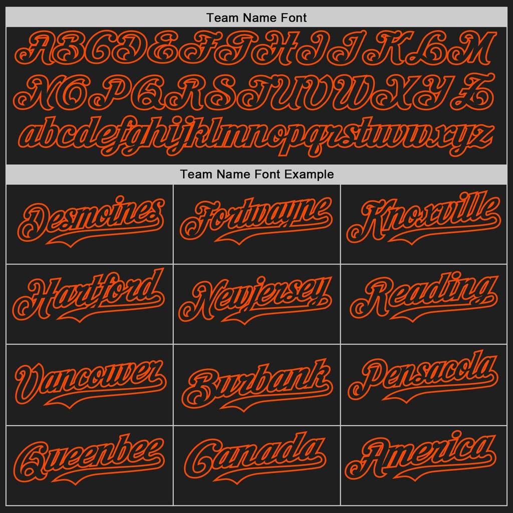 Custom Black-Orange Classic Vertical Stripe Fluid Liquid Texture Authentic Baseball Jersey