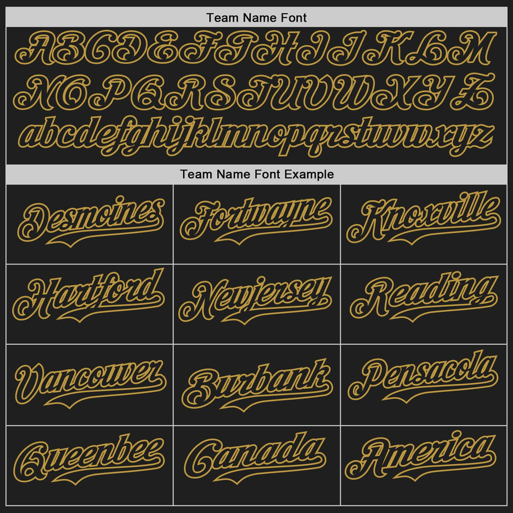 Custom Black-Old Gold Classic Vertical Stripe Fluid Liquid Texture Authentic Baseball Jersey