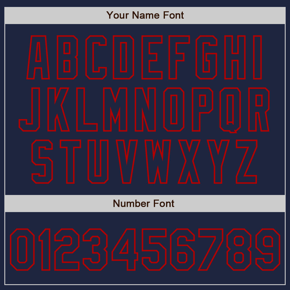 Custom Navy-Red Classic Vertical Stripe Fluid Liquid Texture Authentic Baseball Jersey