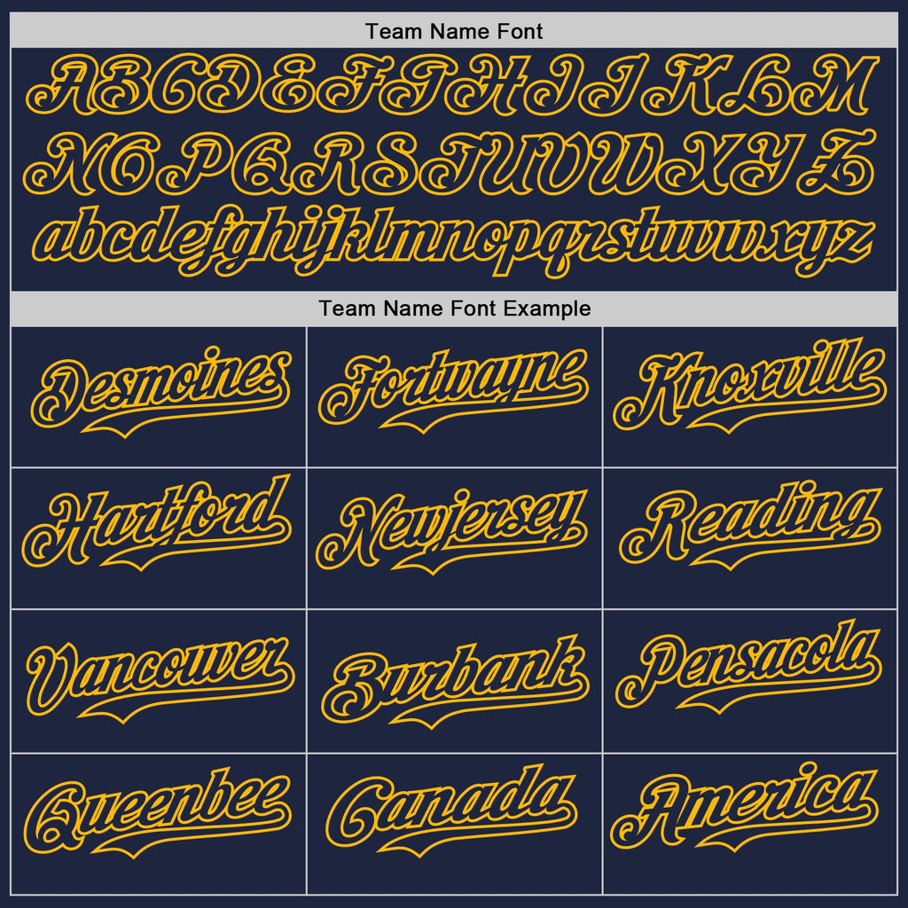 Custom Navy-Gold Classic Vertical Stripe Fluid Liquid Texture Authentic Baseball Jersey