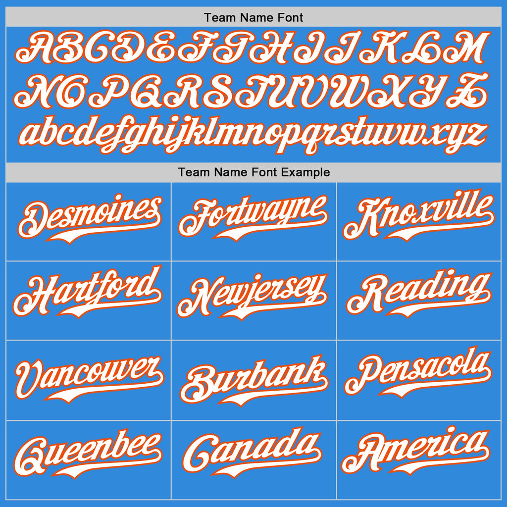Custom Electric Blue White-Orange Classic Vertical Stripe Fluid Liquid Texture Authentic Baseball Jersey