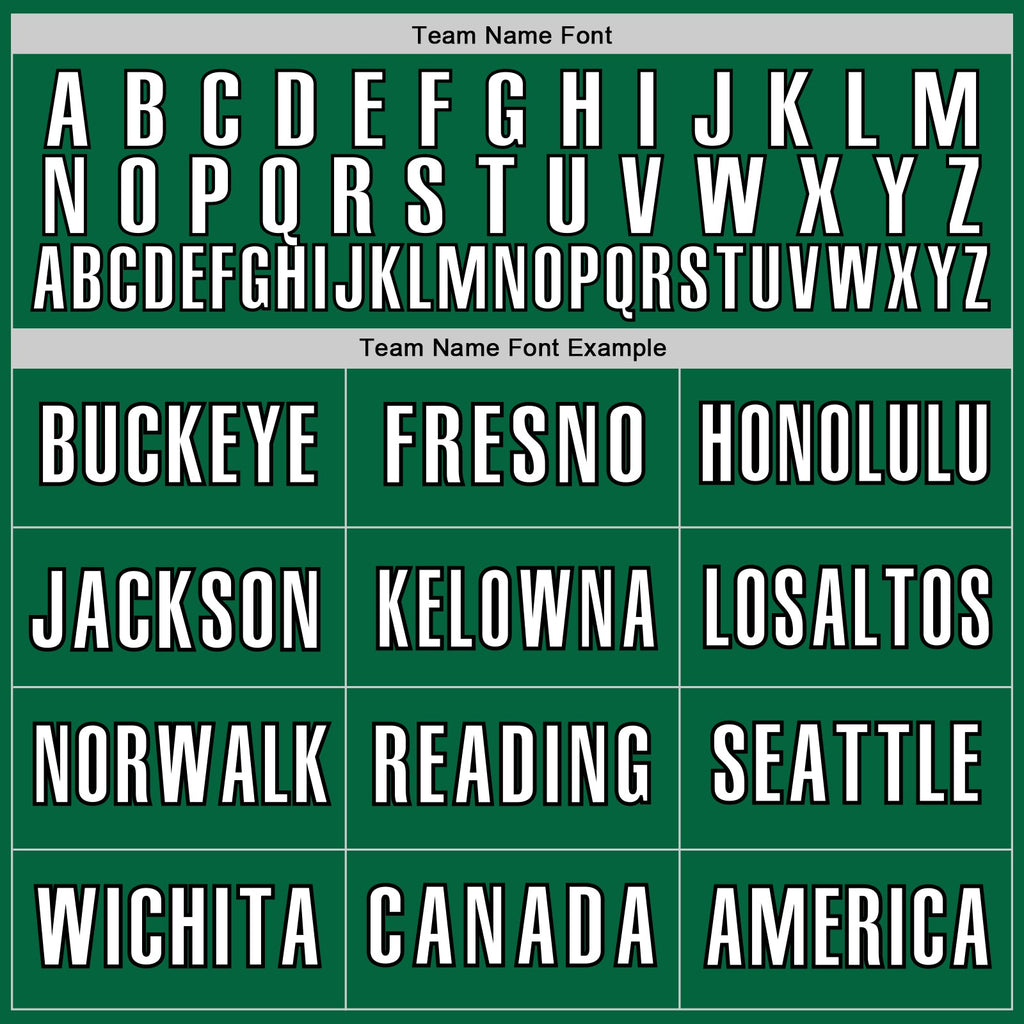 Custom Kelly Green White-Black Classic Color Block Side Panel Stripe Authentic Baseball Jersey