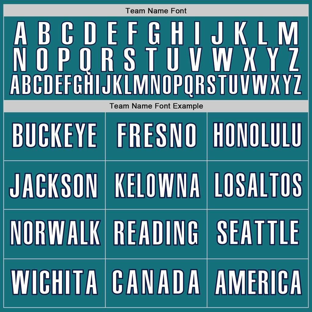Custom Teal White-Navy Classic Color Block Side Panel Stripe Authentic Baseball Jersey
