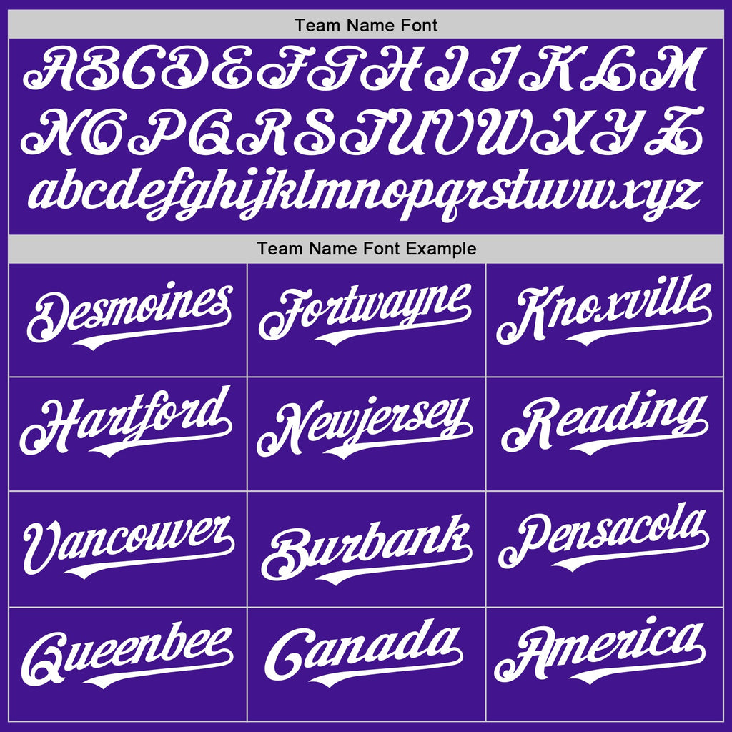 Custom Purple White Mesh Authentic Throwback Baseball Jersey