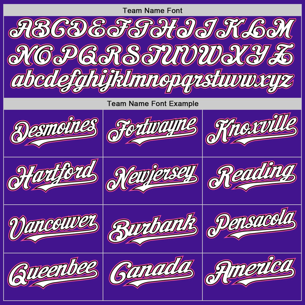 Custom Purple Pink-Black Mesh Authentic Throwback Baseball Jersey