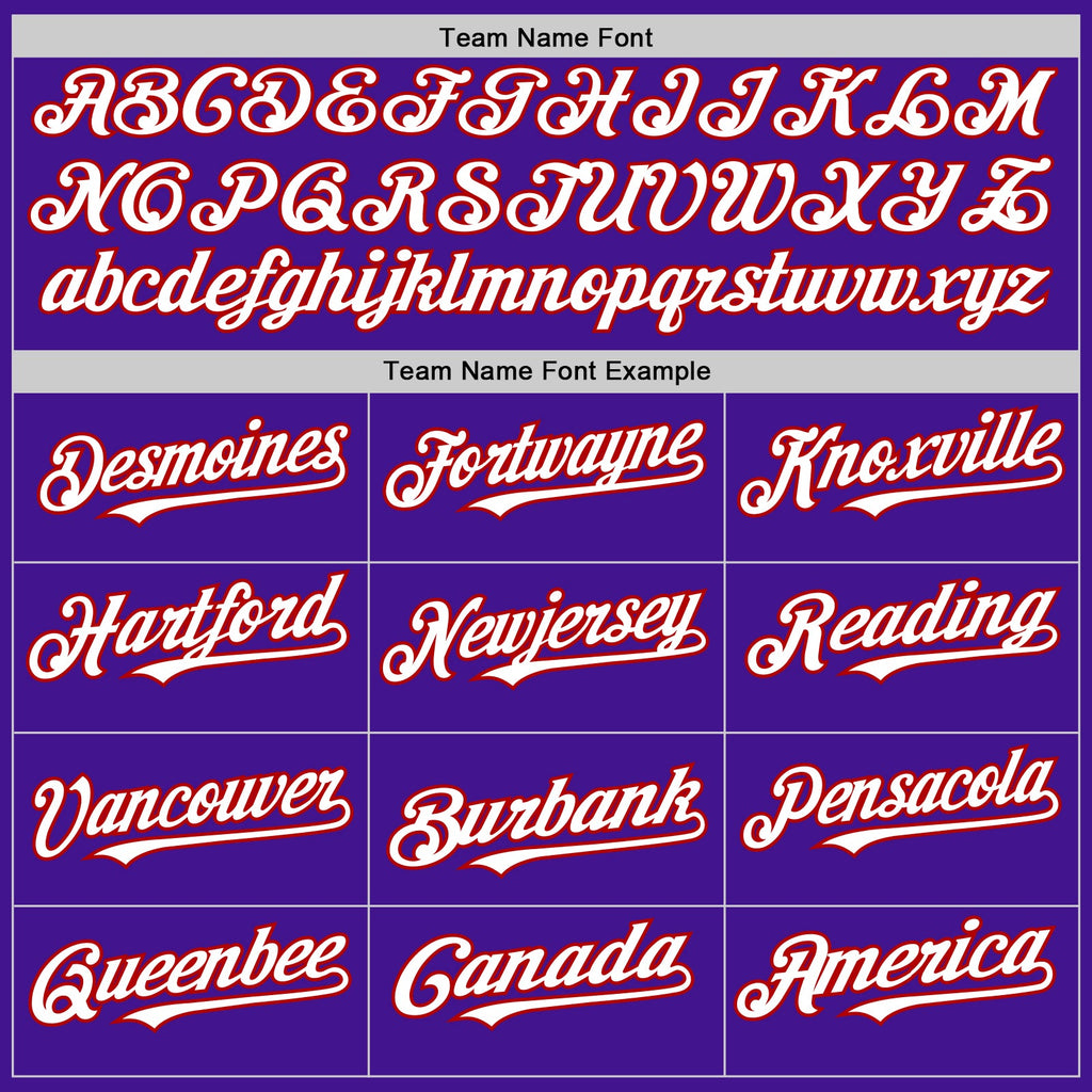 Custom Purple White-Red Mesh Authentic Throwback Baseball Jersey